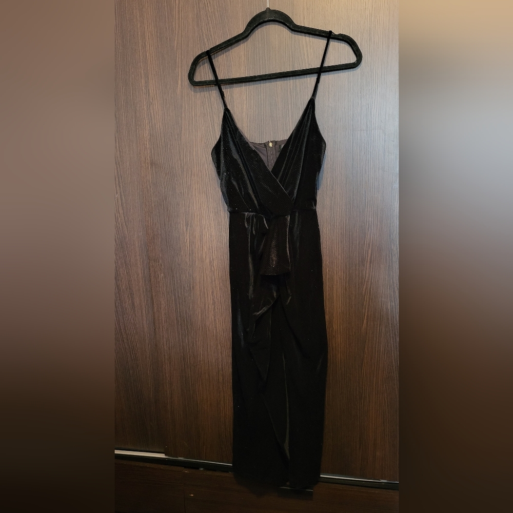 Dynamite Wrap Bodycon Velvet Dress Size: Medium - Picture 2 of 11